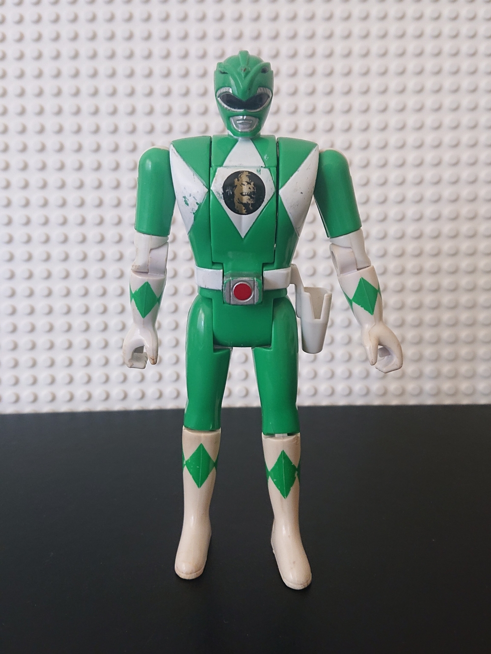 1995 Bandai Power Rangers - Auto Morphin Green Ranger Action Figure - Head Flip